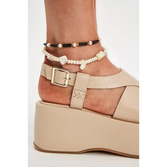 🎉LAST CHANCE🎉 FREE PEOPLE Holt Flatform Sandals / Silt - Picture 3 of 14